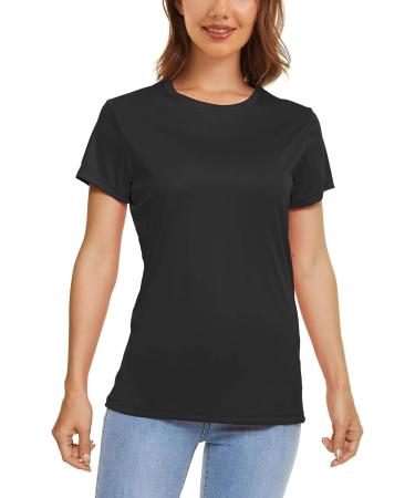 Magcomsen Women's Short Sleeve Quick Dry UPF 50+ Athletic Tee - Black Medium - Buy Online on GoSupps.com