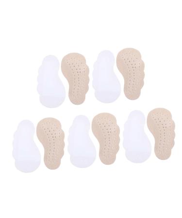 5 Pairs Anti Slip Stickers for High Heels Women High Heels Metatarsal Insoles High Heels Accessories Forefoot Pads Shoe Inserts Anti-Skid Shoe Insoles Front Pad Pigskin Miss Summer As Shown 8X4.5X0.5CM