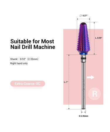 MelodySusie Tungsten Carbide Tornado Nail Drill Bit - Extra Coarse XC Series for Manicure and Pedicure Salon Gel Polishing - Buy Online on GoSupps.com