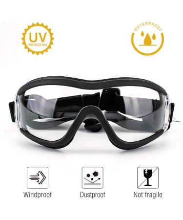 PETLESO Dog Goggles Large Eye Protection Dog Sunglasses for Middle/Large Dogs Clear - Buy Online on GoSupps.com