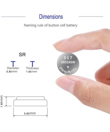 Buy 317 SR516SW Watch Battery 1.5V Button Cell (10-Pack) - Long-lasting Performance for Watches - Fast International Shipping - Buy Online on GoSupps.com
