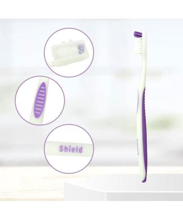 Falcon Toothbrush with Curved Filaments - Deep Reach Medium Bristles | Family Care Pack of 8 - 4 Colors Available - Buy Online on GoSupps.com
