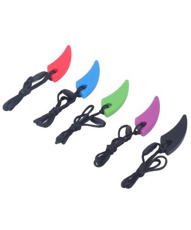 Sensory Chewable Tablet Heat Resistant 5 Pack Tooth Shape Silicone Chewable Tablet for PDD