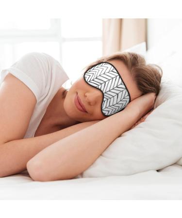 Black and White Stripes Light Blocking Eye Mask | Soft Adjustable Sleep Mask for Travel & Yoga - Buy Online on GoSupps.com