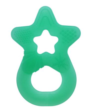 Dentistar Bei ring 2 Set | Soft Baby Teether for 3+ Months | Dental Aid & Massage | Made in Germany | Green Transparent - Buy Online on GoSupps.com