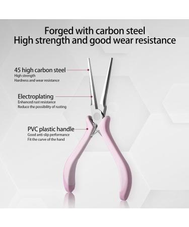 Fovolat Tweezers | Nail Shaping Pincher Nipper - Nail Pincher Nipper Nail Clamps Nail Tool for Acrylic Gel Light Pink - Buy Online on GoSupps.com
