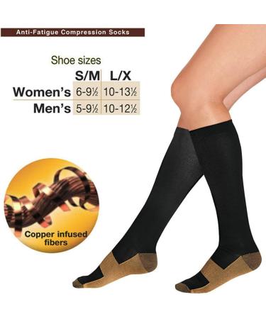 Buy Knee High Compression Stockings for Stress Relief & Improved Blood Circulation - L/XL Size | International Shipping Available - Buy Online on GoSupps.com