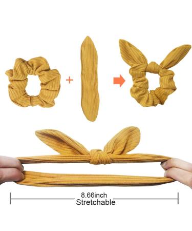 Soft Bow Cotton Hair Scrunchies for Women & Girls - 6 Colors - Great for Thick Hair - Buy Online on GoSupps.com