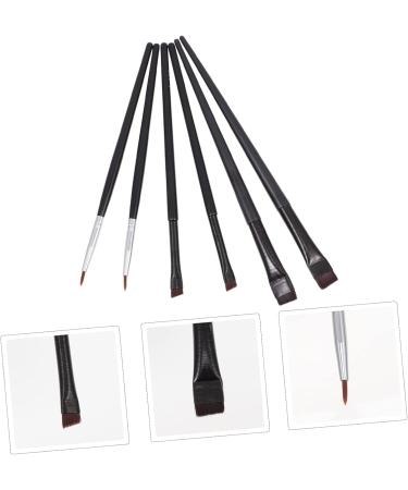 Baluue 6pcs Eyeliner Makeup Brush Dual-use Brush Oblique Eyeliner Brush Eye Brush Rayon Wooden Handle Black - Buy Online on GoSupps.com