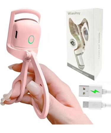 Rechargeable Heated Eyelash Curler - Wiasihsy Electric Curler with 2 Heating Modes for Quick Long-Lasting Curls - Pink - Buy Online on GoSupps.com