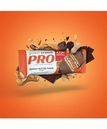 BNRG Power Crunch Protein Bar - Peanut Butter Fudge (12 Bars, 2 oz each) - High Protein Energy Snack - Buy Online on GoSupps.com
