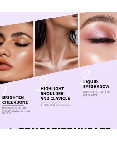 Liquid Glitter Eyeshadow - Long-Lasting Quick-Dry Taupe Brown Shimmer Makeup - Buy Online on GoSupps.com