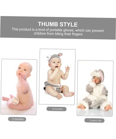 Cabilock 2 Pairs Anti-Eating Gloves for Kids - Nail & Thumb Protector for Infants - Anti Thumb Sucking Mitten - Baby Finger Guard - White 12.5x7x0.5 - Buy Online on GoSupps.com