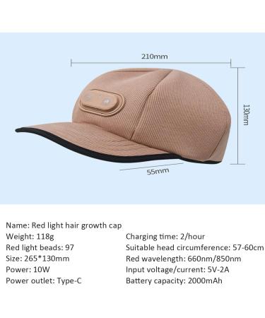 Red Light Hair Growth Hat Complete Scalp Treatment to Reverse Thinning for Men and Women Brown One Size - Buy Online on GoSupps.com