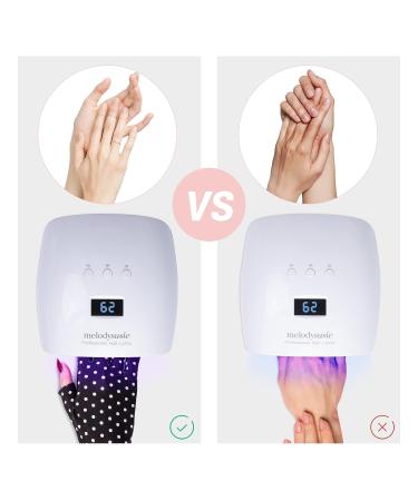 MelodySusie UV Glove - Professional UPF50+ Protection for Gel Nail Lamp - Fingerless Anti UV Gloves for Manicures and Nail Art - Classic Dots - Buy Online on GoSupps.com