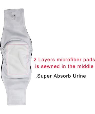 Joydaog Reusable Belly Bands for Small Dogs 3 High-Quality Washable Dog Diapers Camo XS (7-9 Waist) - Ideal for Male Puppies - Buy Online on GoSupps.com