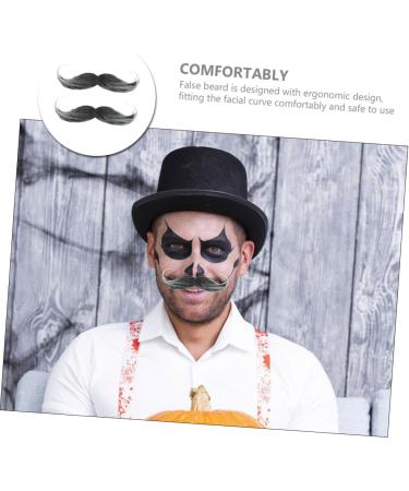 NOLITOY 2pcs Halloween Beard Wig Dreses Lifelike Beard Costume Halloween Cosplay Beards Prom Elder Handlebar - Buy Online on GoSupps.com