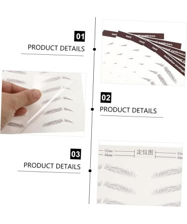 Beavorty 6pcs Eyebrow Stickers Makeup Stickers Instant Transfer Eyebrows 3d Hair-like Eyebrows Stickers Miss 1 count (Pack of 1) Brown - Buy Online on GoSupps.com