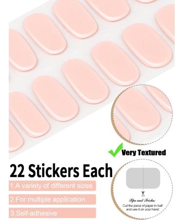 Kalolary 22PCS Full Wraps Nail Polish Stickers Self-Adhesive Nail Strips with 1PCS Nail File Gel Nail Art Wrap Stickers Decals for Women Girls (Apricot pink) - Buy Online on GoSupps.com