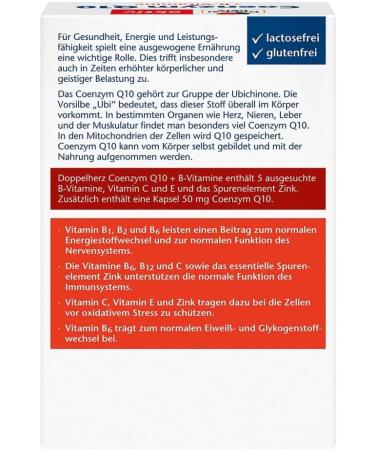 Buy Doppelherz Coenzyme Q10 + B-Vitamins Capsules - Boost Energy & Heart Health | International Shipping Available - Buy Online on GoSupps.com