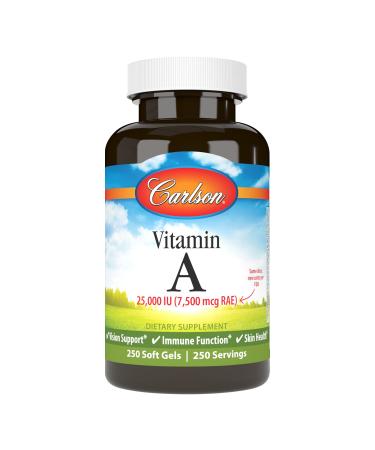 Carlson Vitamin A - 25 000 IU (250 Softgels)