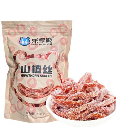 DAMAICHUHAI Hawthorn Berry Strips | 500g/1.1lb Fresh Fruit Roll | High Fiber Low Sugar Snack | Made from Dried Hawthorn Berries | Healthy Natural Fruit Treat