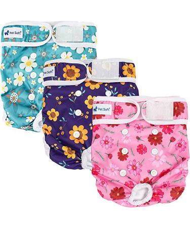 PET soft dog diapers for bitches reusable heat pants for bitches high -suction incontinence dog diapers 3 pieces (sample 3 xl) pattern 3 XL
