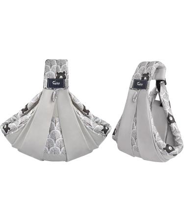 CUBY Natural Cotton Baby Carrier | Extra Comfortable Sling for Newborns & Toddlers - Grey Bear Design - Buy Online on GoSupps.com
