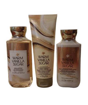 Bath & Body Works Warm Vanilla Sugar Body Set - Shower Gel, Lotion & Cream - Buy Online on GoSupps.com
