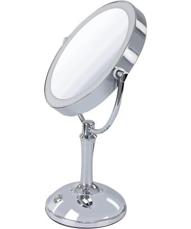 MonMed Lighted Makeup Mirror with 1x and 10x Magnification for Perfect Make Up Application - LED Standing Mirror - Buy Online on GoSupps.com