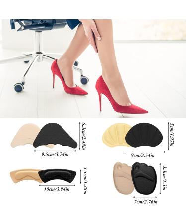 Molain Heel Pads Cushions - Anti-Slip Inserts for Shoes - Toe Loose Liners for Women and Men - 8 Pairs Set A - Buy Online on GoSupps.com