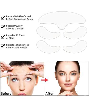 Buy Reusable Silicone Patches for Under Eye Face & Forehead Wrinkles - 5-in-1 Smooth Wrinkle Patch for Youthful Skin - Buy Online on GoSupps.com