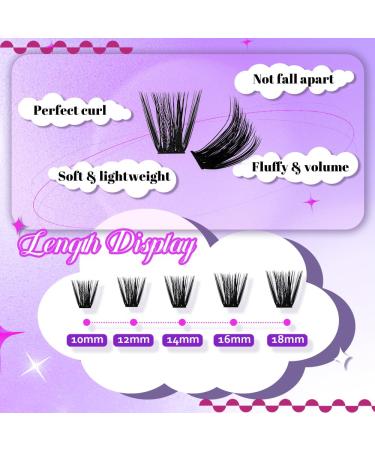 Fadlash Individual Eyelashes - 280PCs 50D+60D Mix D Curl | Naturally Looking DIY Eyelash Extensions 8-16mm & 10-18mm - Buy Online on GoSupps.com