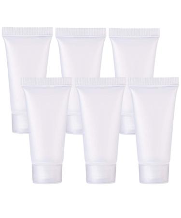 Alledomain 6Pcs 50g Empty Squeezable Soft Plastic Tubes Refillable Cosmetic Sample Vial Container with Flip Caps for Cream Shampoo Cleanser Shower Gel Lotion - Include 2pc Funnels & 12pc Labels - Buy Online on GoSupps.com