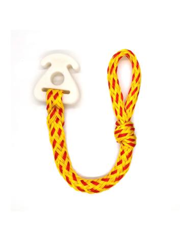 Towable Tube Tow Rope Connector Harness Water Ski Rope Wake Board Line Connection Water Sports Accessories Lake Boat for Tubing yellow&red