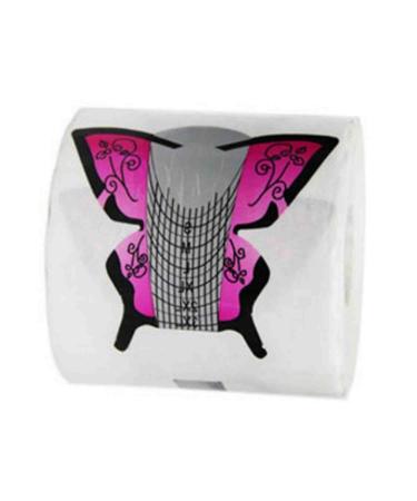 Butterfly Nail Sculpting Forms - Roll of 300 Easy to Use Nail Extension Forms for Acrylic Gel and Poly Gel Nails