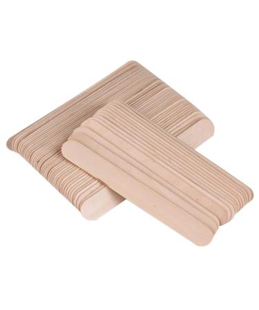 Mavis Laven 100Pcs Wood Waxing Spatula Spatula Disposable Tongue Depressor Body Hair Removal Craft Sticks Waxing Stick