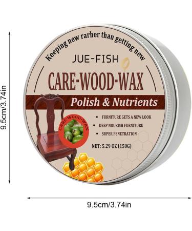 Furniture Wax | Healthy Safe Environmental Wood Cleaner - Wood Cleaner for Floor Tables Chairs Cabinets Restore Shiny Finish Bees Waxing Furniture Polish with Protective 150g+sponge - Buy Online on GoSupps.com