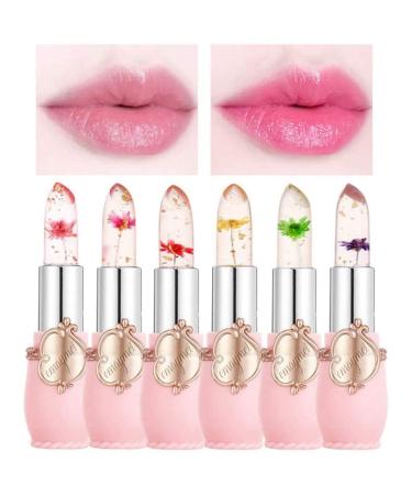 Crystal Lipstick - Long-Lasting Jelly Lip Balm with Color Change & Moisturizing Formula - 6 Floral Shades for Women & Girls - Buy Online on GoSupps.com