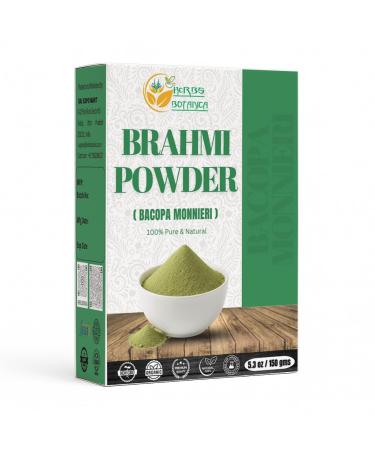 Herbs Botanica Brahmi Powder Bacopa Powder Centella Asiatica Ayurvedic Herb Natural Hair Care Promotes Hair Growth | 5.5 oz (150 GMS) Brahmi / Bacopa monnieri Powder