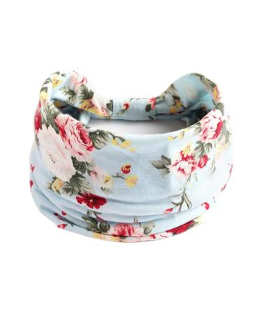 6-Piece Boho Flower Leopard Knot Hair Bands for Women | Elastic Wide Yoga & Running Head Wraps - Multi-Colored - Buy Online on GoSupps.com