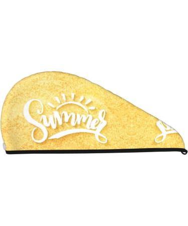 Summer Beach Microfiber Hair Towel | Soft Super Absorbent Coral Velvet Wrap for Long Curly & Thick Hair - Buy Online on GoSupps.com