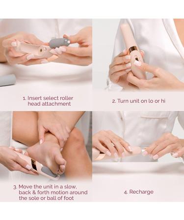 Electric Foot File Electric Foot Callus Remover USB Rechargeable Waterproof Hard Skin Remover Foot with 2 Rollers 2 Speed LED Light Professional Pedicure Tool for feet Cracked Heels - Buy Online on GoSupps.com