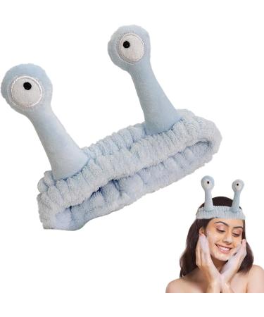 Snail Eye Headband - Ultra Absorbent Skincare Head Bands Face Wash Headbands | Flannel Cephalopod View Headband Makeup Shower Facial Skincare Headband Spa Hair Bands for Women Girls blue - Buy Online on GoSupps.com