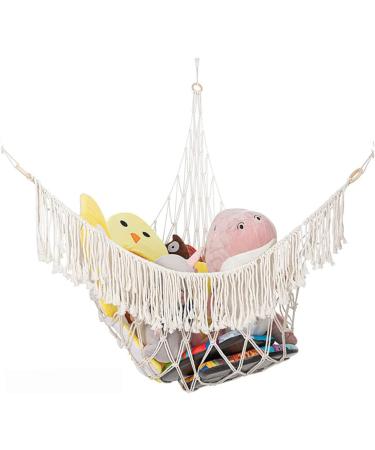 Healeved Yoga Ball Stand & Stuffed Animal Toy - White Cotton Hanging Weaving (164x114CM) | Ideal for Kids - Buy Online on GoSupps.com