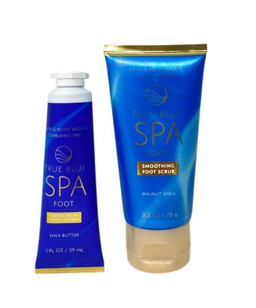 Bath & Body Works Best Foot Forward True Blue Spa Gift Set - Super Rich Foot Scrub Foot Cream and Shea-Infused Socks - Travel Size - with a Natural Oats Sample Soap - Buy Online on GoSupps.com