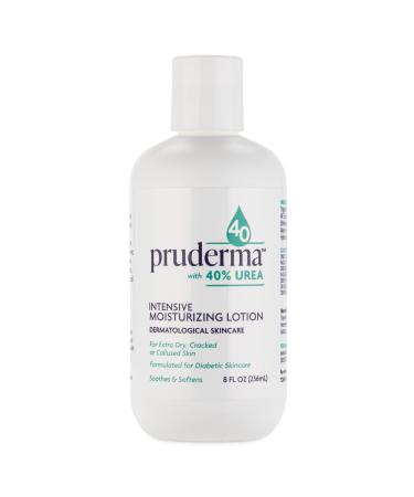 pruderma Urea 40 Lotion - Moisturizes & Rehydrates Thick  Cracked  Rough  Dead & Dry Skin - For Feet  Elbows and Hands - 8 oz