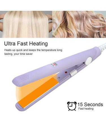 2 in 1 Hair Straightener and Curler - Mini Ceramic Tourmaline Ionic Flat Iron for Perfect Straightening & Curling - Buy Online on GoSupps.com