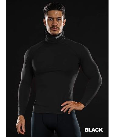 DRSKIN Men's Turtleneck Compression Shirt Top - Long Sleeve Baselayer for Running - X-Large - Buy Online on GoSupps.com