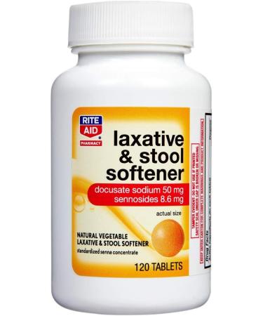 Rite Aid Laxative & Stool Softener with Senna - 120 Tablets | Constipation Relief - Buy Online on GoSupps.com